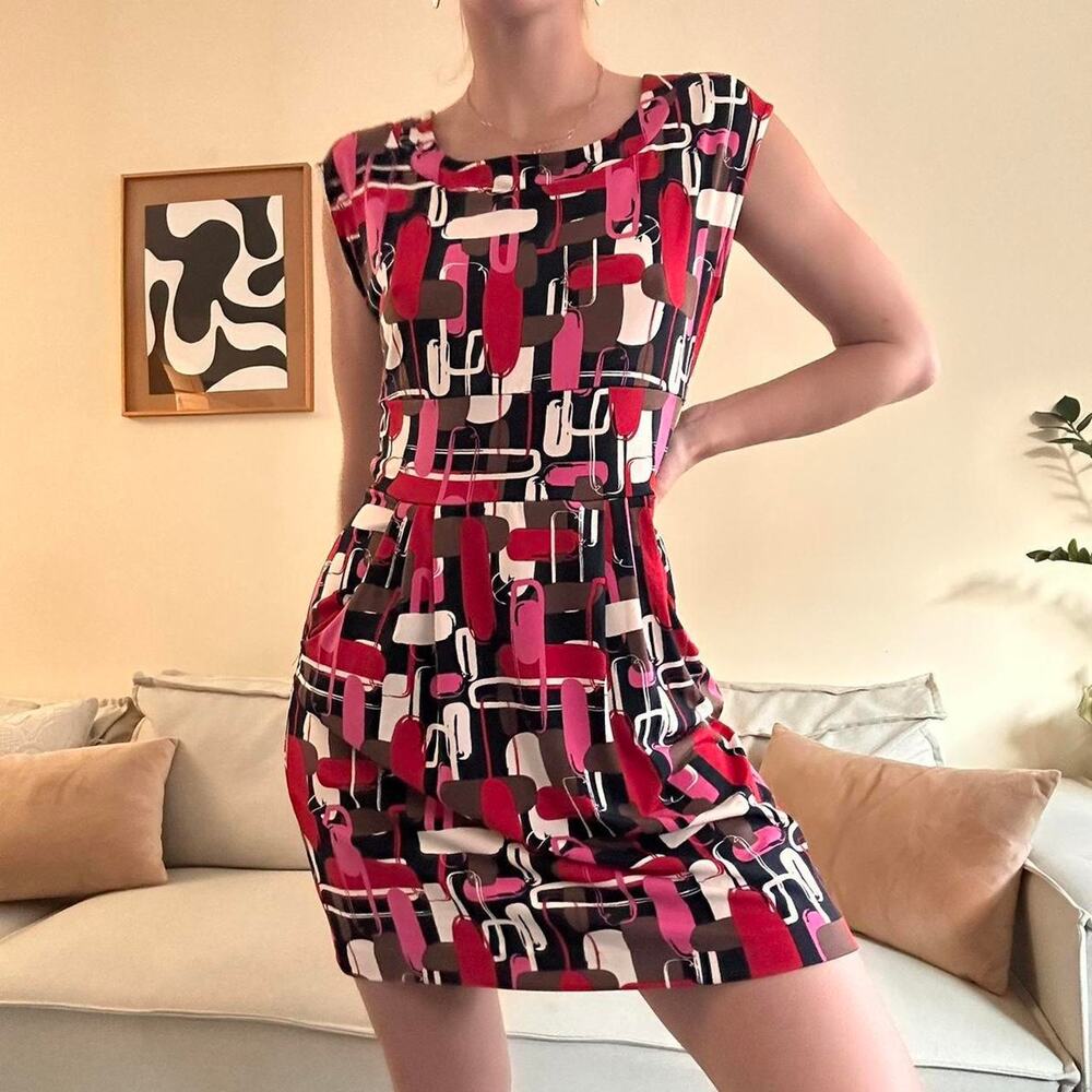 Mod Patterned Shift Dress From Chadwicks Collecti… - image 4